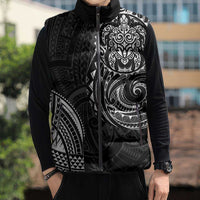 Polynesian Turtle Tribal Tattoo Sleeveless Puffer Jacket Black Style - Polynesian Pride