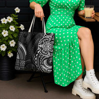 Polynesian Turtle Tribal Tattoo Tote Bag Black Style - Polynesian Pride
