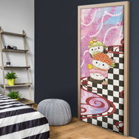 Personalized Japanese Kawaii Sushi Roll Door Cover Wagara Palaka Pattern