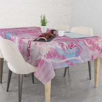 Japanese Koi Fish Tablecloth Pink Wagara Palaka Honohono Pikake Lei