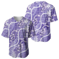Japanese Koi Fish Baseball Jersey Purple Wagara Palaka Honohono Pikake Lei