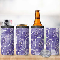 Japanese Koi Fish 4 in 1 Can Cooler Tumbler Purple Wagara Palaka Honohono Pikake Lei LT9 - Polynesian Pride