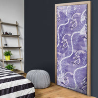 Japanese Koi Fish Door Cover Purple Wagara Palaka Honohono Pikake Lei