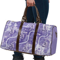 Japanese Koi Fish Travel Bag Purple Wagara Palaka Honohono Pikake Lei