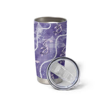 Japanese Koi Fish Tumbler Cup Purple Wagara Palaka Honohono Pikake Lei