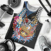 Personalized Japanese Koi Fish Ramen Men Tank Top Aloha Shark Kakau Pattern