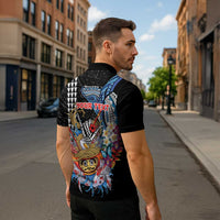 Personalized Japanese Koi Fish Ramen Zipper Polo Shirt Aloha Shark Kakau Pattern