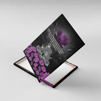 ANZAC Day Remembrance Canvas Wall Art Purple Poppy We Will Remember Them