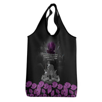 ANZAC Day Remembrance Grocery Bag Purple Poppy We Will Remember Them