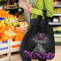 ANZAC Day Remembrance Grocery Bag Purple Poppy We Will Remember Them