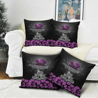 ANZAC Day Remembrance Pillow Cover Purple Poppy We Will Remember Them