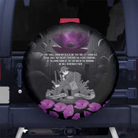 ANZAC Day Remembrance Spare Tire Cover Purple Poppy We Will Remember Them