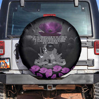 ANZAC Day Remembrance Spare Tire Cover Purple Poppy We Will Remember Them