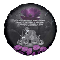 ANZAC Day Remembrance Spare Tire Cover Purple Poppy We Will Remember Them