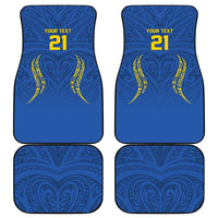 Custom Oceania Football Solomon Kings Car Mats Polynesian Tribal Pattern