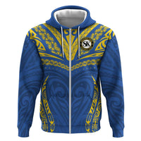 Custom Oceania Football Solomon Kings Hoodie Polynesian Tribal Pattern