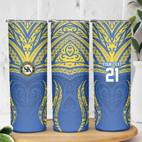 Custom Oceania Football Solomon Kings Skinny Tumbler Polynesian Tribal Pattern LT9 - Polynesian Pride