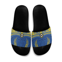 Oceania Football Solomon Kings Slide Sandals Polynesian Tribal Pattern