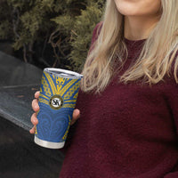 Custom Oceania Football Solomon Kings Tumbler Cup Polynesian Tribal Pattern