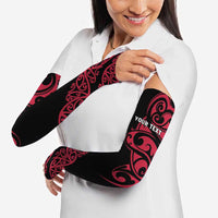 All Black Maori Tribal Tattoo Personalised Arm Sleeves Classic Red Polynesian Style - Polynesian Pride