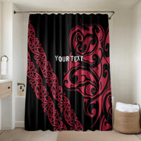 All Black Maori Tribal Tattoo Personalised Bathroom Set Classic Red Polynesian Style - Polynesian Pride