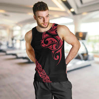 All Black Maori Tribal Tattoo Personalised Men Tank Top Classic Red Polynesian Style - Polynesian Pride