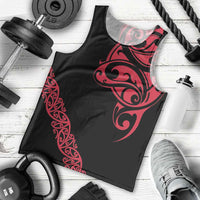All Black Maori Tribal Tattoo Personalised Men Tank Top Classic Red Polynesian Style - Polynesian Pride