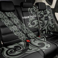 All Black Maori Tribal Tattoo Personalised Back Car Seat Cover Moss Green Polynesian Style - Polynesian Pride