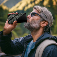 All Black Maori Tribal Tattoo Personalised 4 in 1 Can Cooler Tumbler Moss Green Polynesian Style - Polynesian Pride