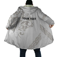 All White Maori Tribal Tattoo Personalised Cloak Stone Gray Polynesian Style - Polynesian Pride