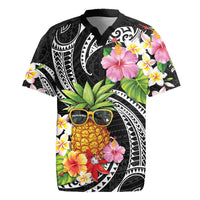 Hau'oli Makahiki Hou Rugby Jersey Aloha Pineapple Tropical Vibe