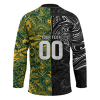 Custom New Zealand vs South Africa Hockey Jersey Rugby Rivalry Two Nations One Battle