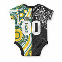 Custom Australia vs New Zealand Baby Onesie Rugby Rivalry Two Nations One Battle