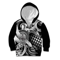 Aloha Black Tribal Honu Tattoo Kid Hoodie