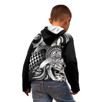 Aloha Black Tribal Honu Tattoo Kid Hoodie