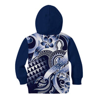 Aloha Blue Tribal Honu Tattoo Kid Hoodie