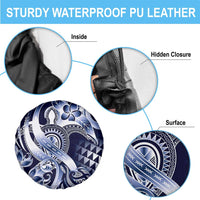 Aloha Blue Tribal Honu Tattoo Spare Tire Cover