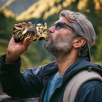 Aloha Gold Tribal Honu Tattoo 4 in 1 Can Cooler Tumbler