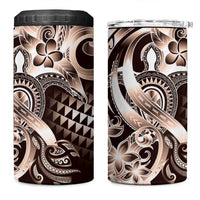 Aloha Mocha Mousse Tribal Honu Tattoo 4 in 1 Can Cooler Tumbler