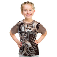 Aloha Mocha Mousse Tribal Honu Tattoo Kid T Shirt