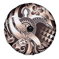 Aloha Mocha Mousse Tribal Honu Tattoo Spare Tire Cover