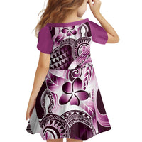 Aloha Pink Tribal Honu Tattoo Family Matching Off Shoulder Short Dress and Hawaiian Shirt