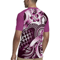 Aloha Pink Tribal Honu Tattoo Rugby Jersey