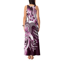 Aloha Pink Tribal Honu Tattoo Tank Maxi Dress