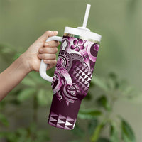 Aloha Pink Tribal Honu Tattoo Tumbler With Handle