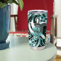 Aloha Turquoise Tribal Honu Tattoo Tumbler Cup