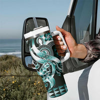 Aloha Turquoise Tribal Honu Tattoo Tumbler With Handle