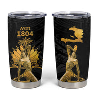 Haitian Negre Marron 1804 Tumbler Cup Black Polynesian Pattern