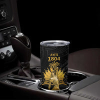 Haitian Negre Marron 1804 Tumbler Cup Black Polynesian Pattern