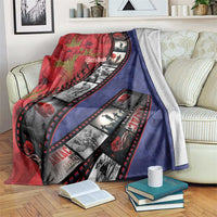 Personalised ANZAC Spirit 1915-2026 Filmstrip Tribute Blanket Lest We Forget 25 April LT9 Red - Polynesian Pride